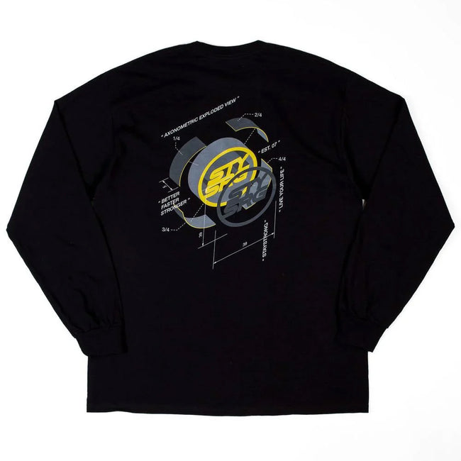 Stay Strong x Jonny Mole Exploded Long Sleeve T-Shirt-Black - 2