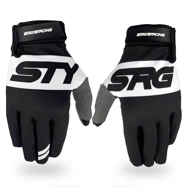 Stay Strong Youth Classic BMX Race Gloves-Black - 1