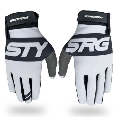 Stay Strong Youth Classic BMX Race Gloves-White