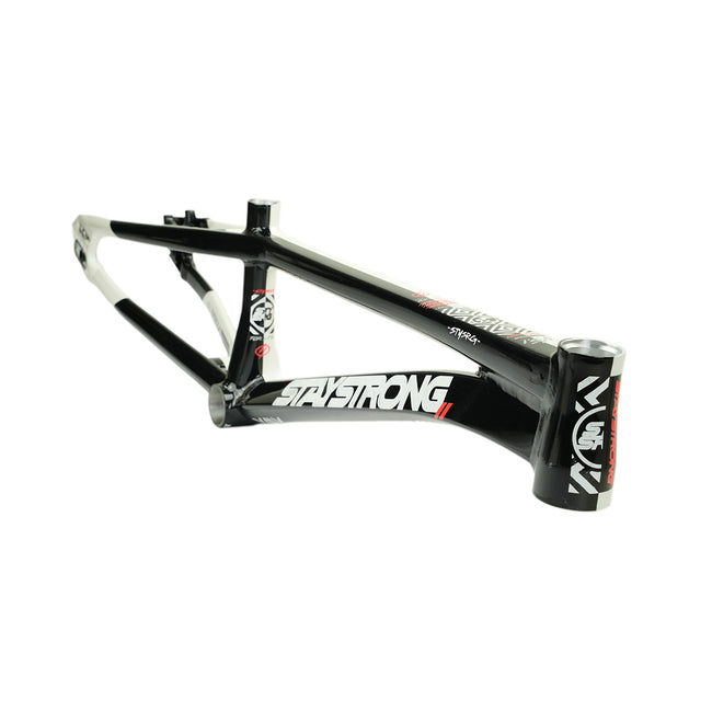 Stay Strong For Life V5.1 Disc Alloy BMX Race Frame-Black/White - 3