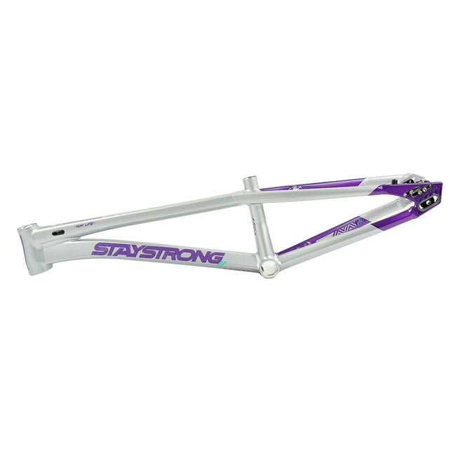 Stay Strong For Life V5.1 Disc Alloy BMX Race Frame-Purple/Silver - 6