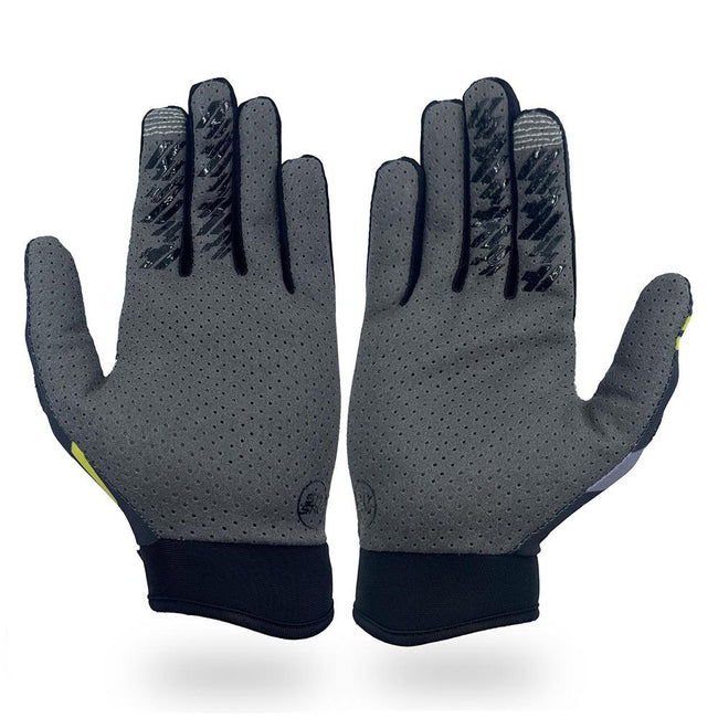 Stay Strong Youth Multi Chevron BMX Race Gloves-Black/Yellow - 2