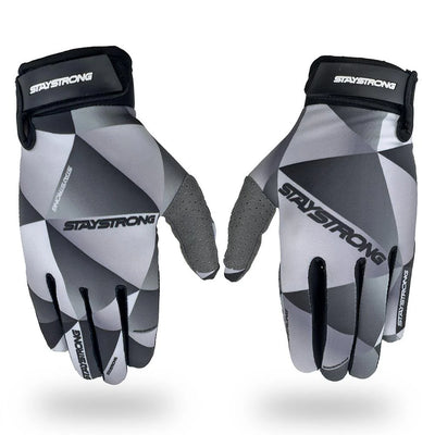 Stay Strong Youth Prism BMX Race Gloves-White