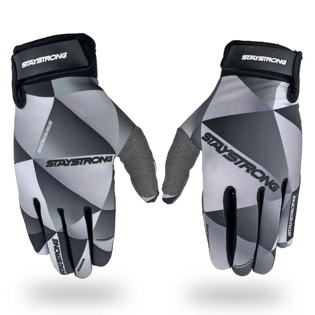 Stay Strong Youth Prism BMX Race Gloves-White - 1
