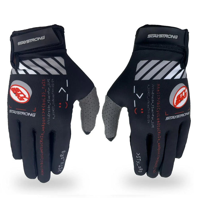 Stay Strong Youth V5 BMX Race Gloves-Black - 1