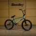 Sunday Darkwave Broc Raiford Authentic LHD 21"TT BMX Freestyle Bike-Matte Pine Green - 1