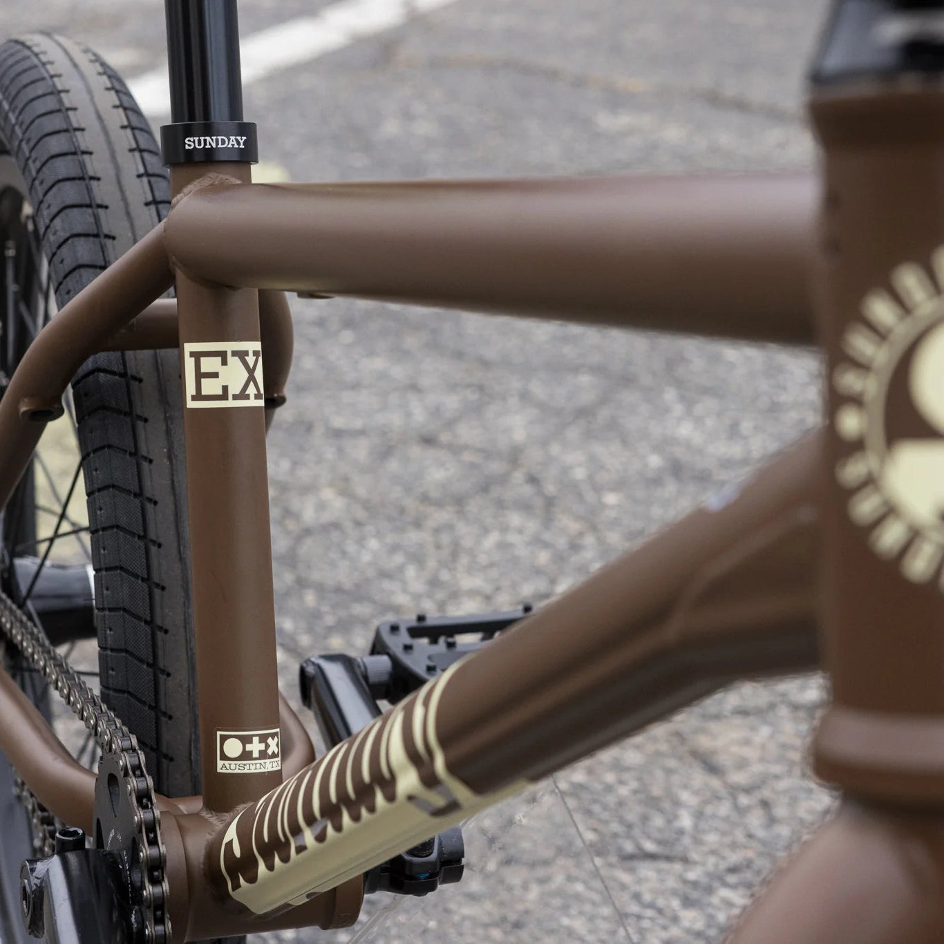 Sunday EX Arteaga 20.75inch TT BMX Freestyle Bike-Matte Dark Brown