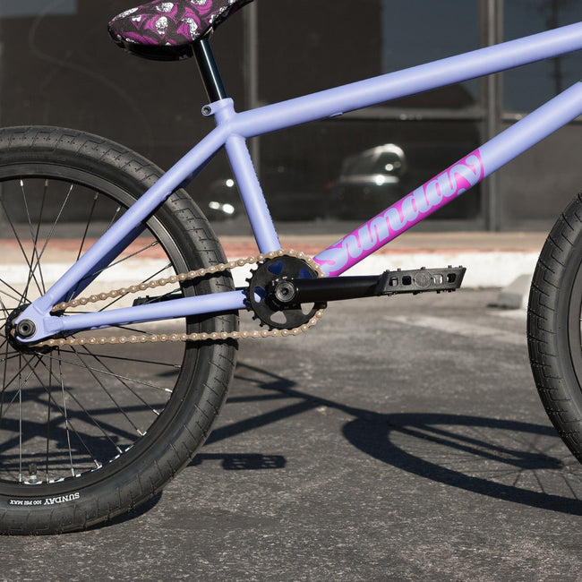 Sunday Street Sweeper RHD 20.75&quot;TT BMX Freestyle Bike-Jake Seely Signature-Matte Blue Lavender - 9