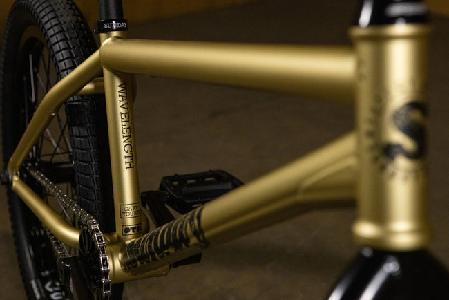 Sunday Wavelength 21"TT RHD/LHD BMX Freestyle Bike-Gary Young Signature-Matte Metallic Gold - 3