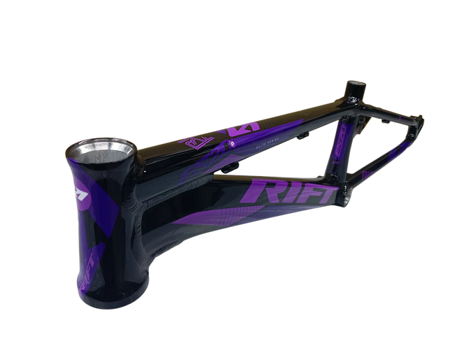 Tangent Rift Disc ESD20 BMX Race Frame-Gloss Black/Purple-Purple Decals - 1