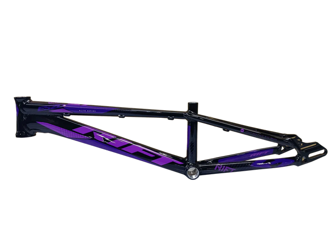 Tangent Rift Disc ESD20 BMX Race Frame-Gloss Black/Purple-Purple Decals - 3