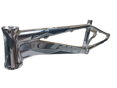 Tangent Rift Disc ESD20 BMX Race Frame-Polished/Grey-Grey Decals