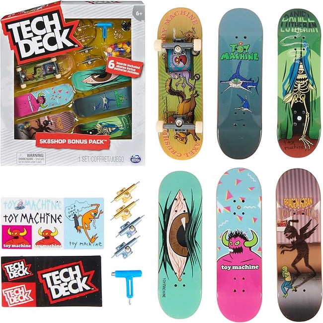 Tech Deck Sk8shop Bonus Pack-6 Pack-Toy Machine - 1