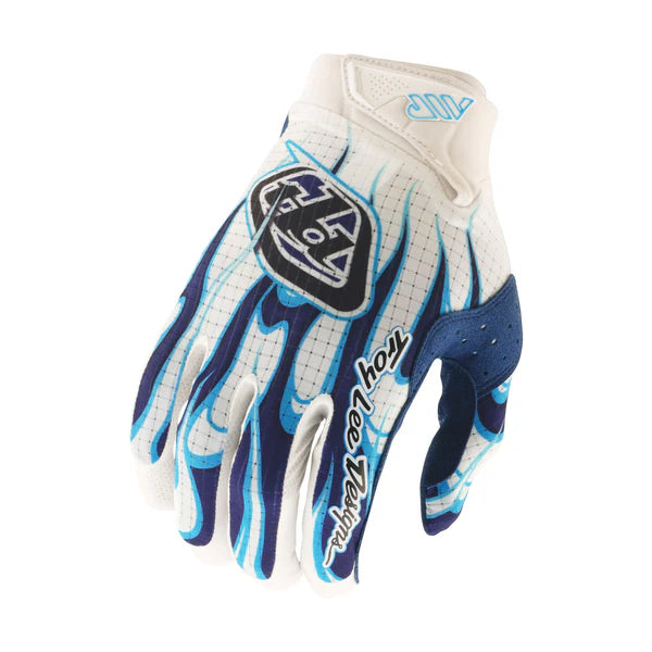 Troy Lee Designs Air BMX Race Gloves-Torched White/Blue - 1