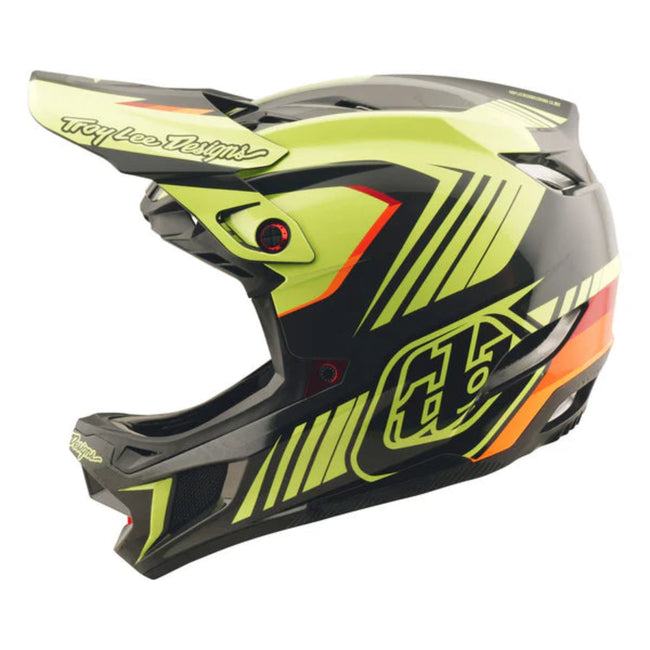 Troy Lee Designs D4 Polyacrylite MIPS BMX Race Helmet-Qualifier Black/Yellow - 2