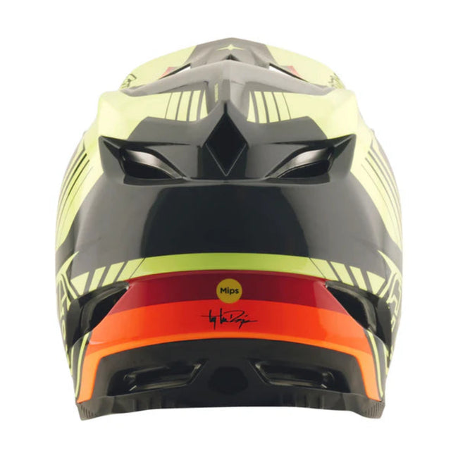 Troy Lee Designs D4 Polyacrylite MIPS BMX Race Helmet-Qualifier Black/Yellow - 4