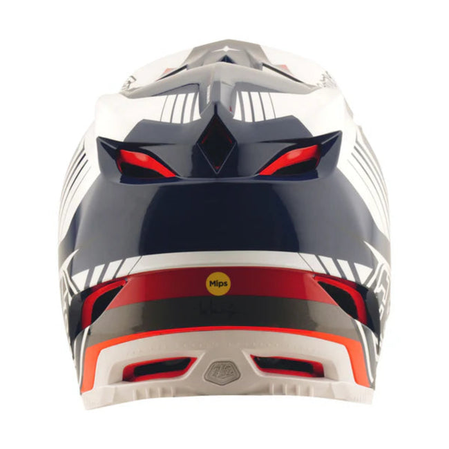 Troy Lee Designs D4 Polyacrylite MIPS BMX Race Helmet-Qualifier Blue/White - 3