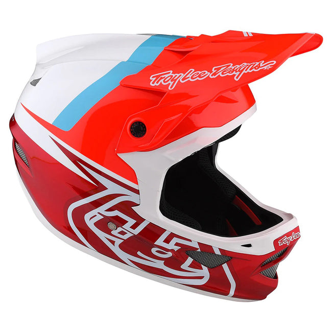 Troy Lee Designs D3 Fiberlite BMX Race Helmet-Slant Red - 1