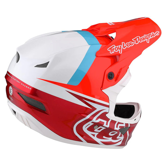 Troy Lee Designs D3 Fiberlite BMX Race Helmet-Slant Red - 3