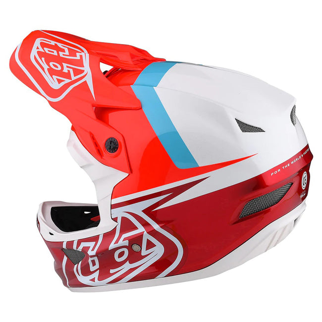 Troy Lee Designs D3 Fiberlite BMX Race Helmet-Slant Red - 5