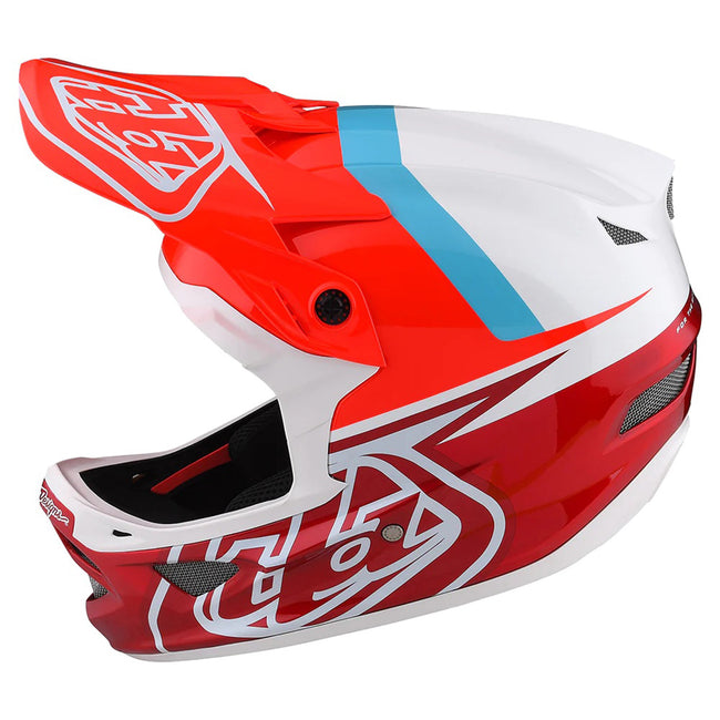 Troy Lee Designs D3 Fiberlite BMX Race Helmet-Slant Red - 6