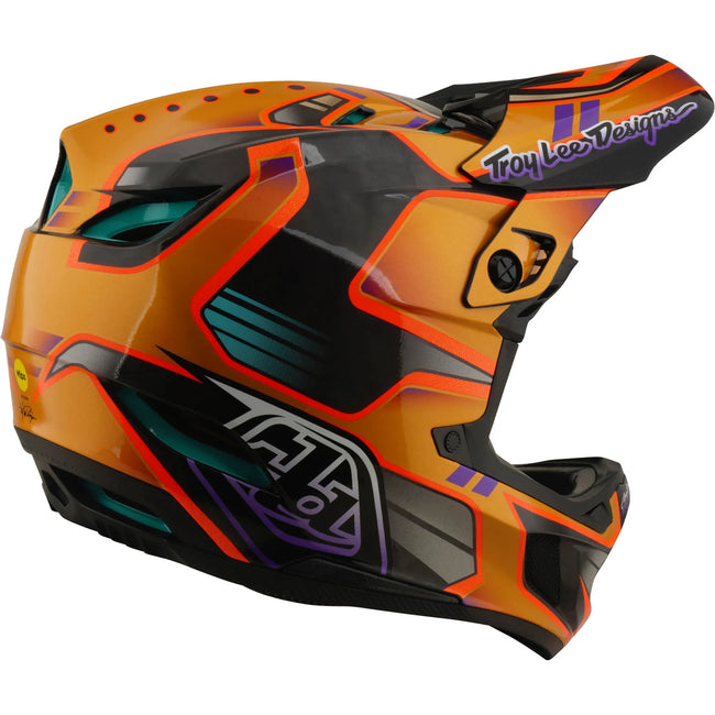 Troy Lee Designs D4 Carbon MIPS BMX Race Helmet-Crest Gold - 3