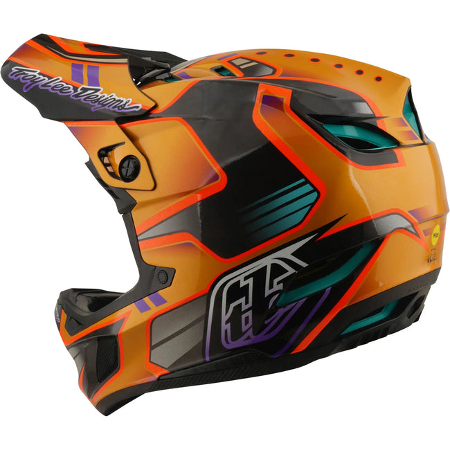 Troy Lee Designs D4 Carbon MIPS BMX Race Helmet-Crest Gold - 5