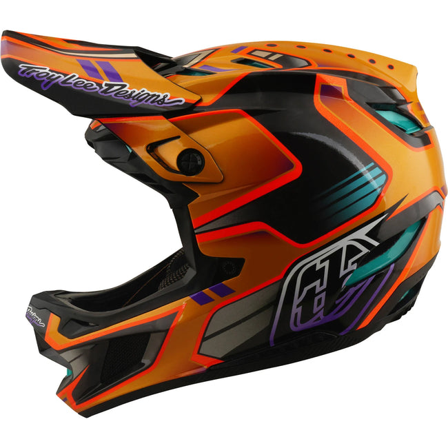 Troy Lee Designs D4 Carbon MIPS BMX Race Helmet-Crest Gold - 6