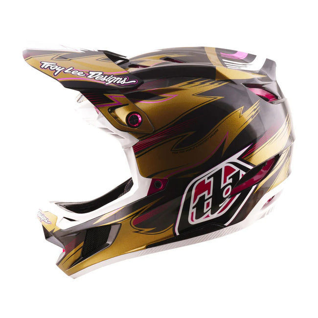Troy Lee Designs D4 Carbon MIPS BMX Race Helmet-Cyclops Gold - 3