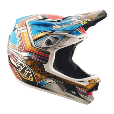 Troy Lee Designs D4 Carbon MIPS BMX Race Helmet-Lowrider Blue