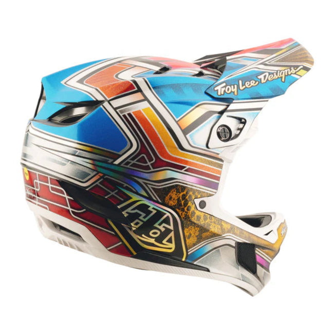 Troy Lee Designs D4 Carbon MIPS BMX Race Helmet-Lowrider Blue - 2