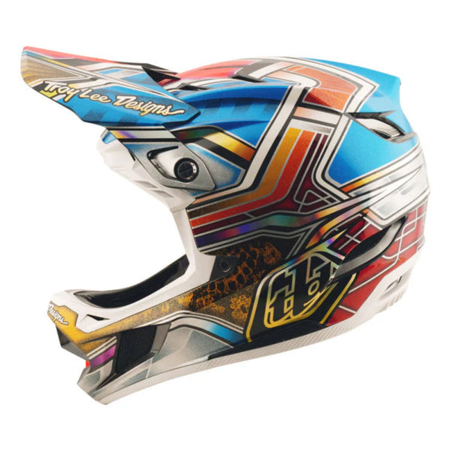 Troy Lee Designs D4 Carbon MIPS BMX Race Helmet-Lowrider Blue - 3