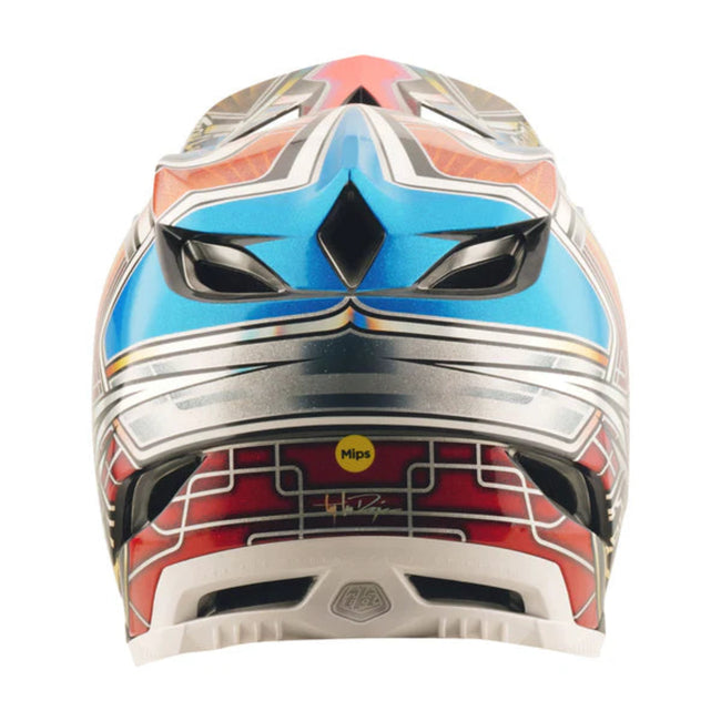 Troy Lee Designs D4 Carbon MIPS BMX Race Helmet-Lowrider Blue - 4