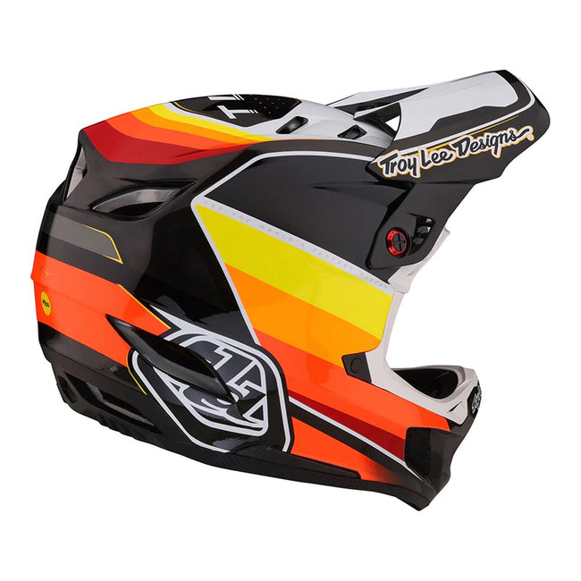 Troy Lee Designs D4 Carbon MIPS BMX Race Helmet-Reverb Black/White - 3