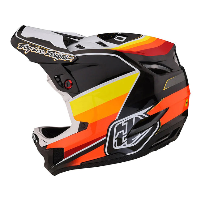 Troy Lee Designs D4 Carbon MIPS BMX Race Helmet-Reverb Black/White - 5
