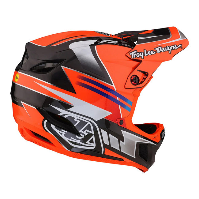 Troy Lee Designs D4 Carbon MIPS BMX Race Helmet-Saber Red - 3