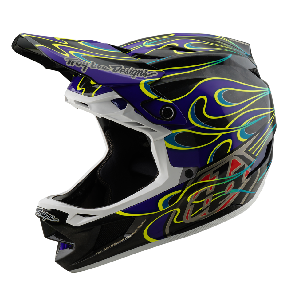 Troy Lee Designs D4 Carbon MIPS BMX Race Helmet-Torched Black