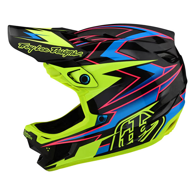 Troy Lee Designs D4 Carbon MIPS BMX Race Helmet-Volt Black/Yellow - 2