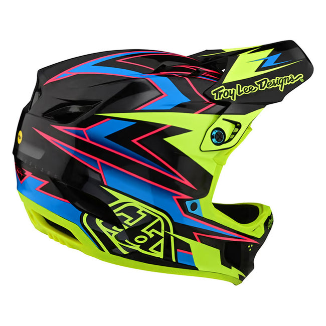 Troy Lee Designs D4 Carbon MIPS BMX Race Helmet-Volt Black/Yellow - 3