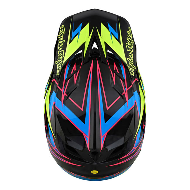 Troy Lee Designs D4 Carbon MIPS BMX Race Helmet-Volt Black/Yellow - 4