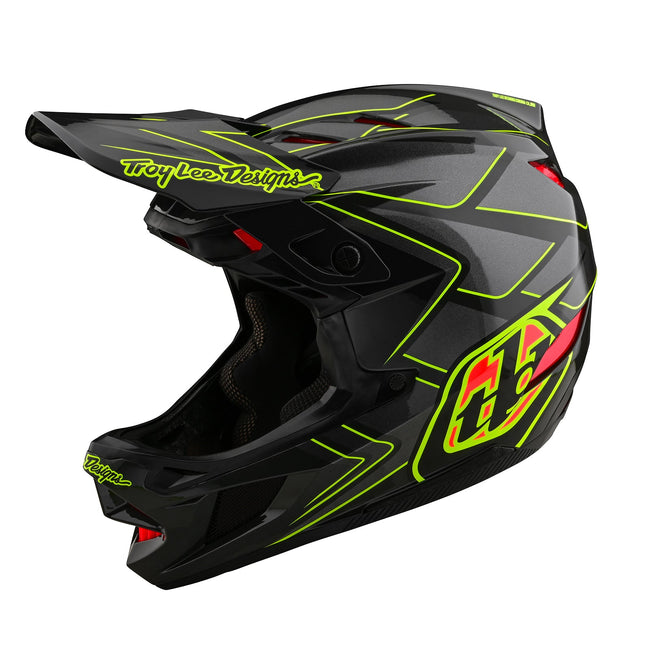 Grey Helmet Racing Troy Lee Designs D4 Composite Limited Edition BMX Race Helmet-Ghostwin ...