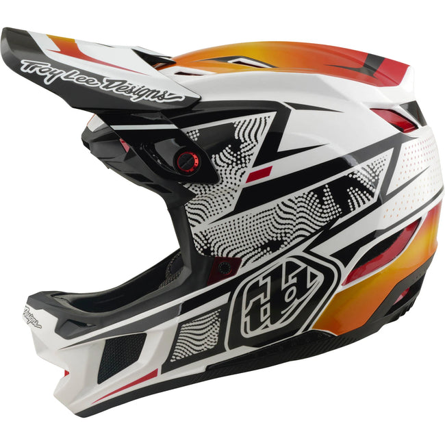 Troy Lee Designs D4 Composite MIPS BMX Race Helmet-Lined Up White - 2