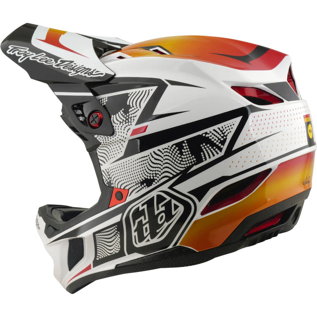 Troy Lee Designs D4 Composite MIPS BMX Race Helmet-Lined Up White - 3