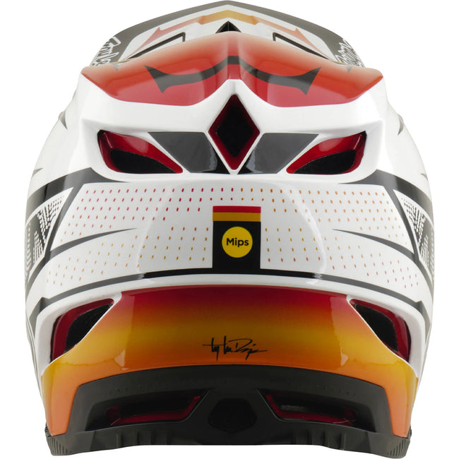 Troy Lee Designs D4 Composite MIPS BMX Race Helmet-Lined Up White - 4