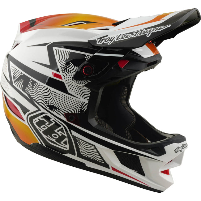 Troy Lee Designs D4 Composite MIPS BMX Race Helmet-Lined Up White - 7