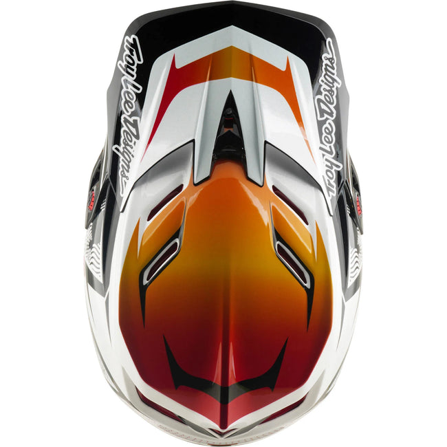 Troy Lee Designs D4 Composite MIPS BMX Race Helmet-Lined Up White - 8