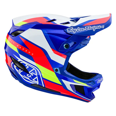 Troy Lee Designs D4 Composite MIPS BMX Race Helmet-Omega White/Blue