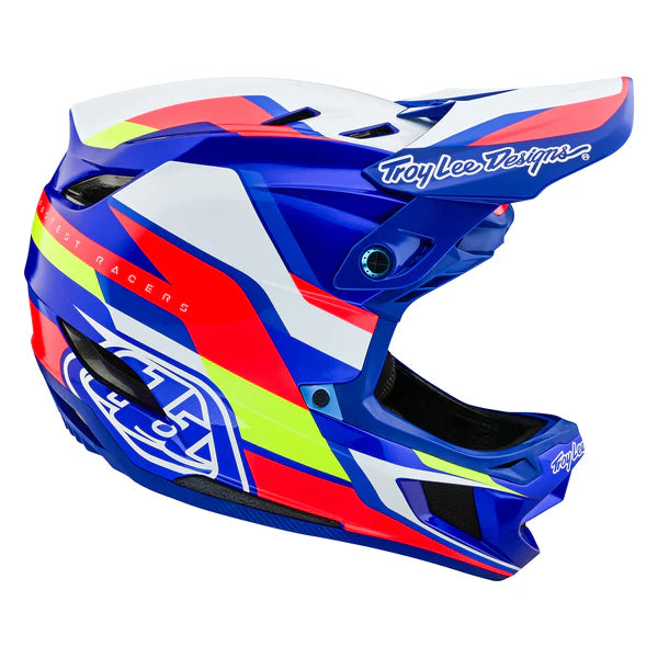 Troy Lee Designs D4 Composite MIPS BMX Race Helmet-Omega White/Blue - 1