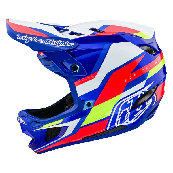 Troy Lee Designs D4 Composite MIPS BMX Race Helmet-Omega White/Blue - 2