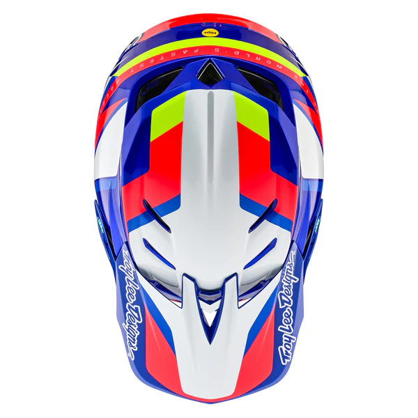 Troy Lee Designs D4 Composite MIPS BMX Race Helmet-Omega White/Blue - 4